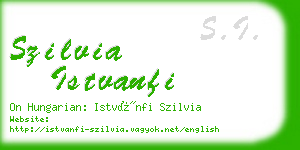 szilvia istvanfi business card